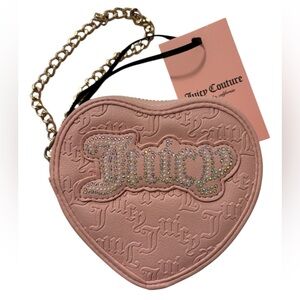 Juicy Couture “ String of Pearls” heart wristlet - NWT